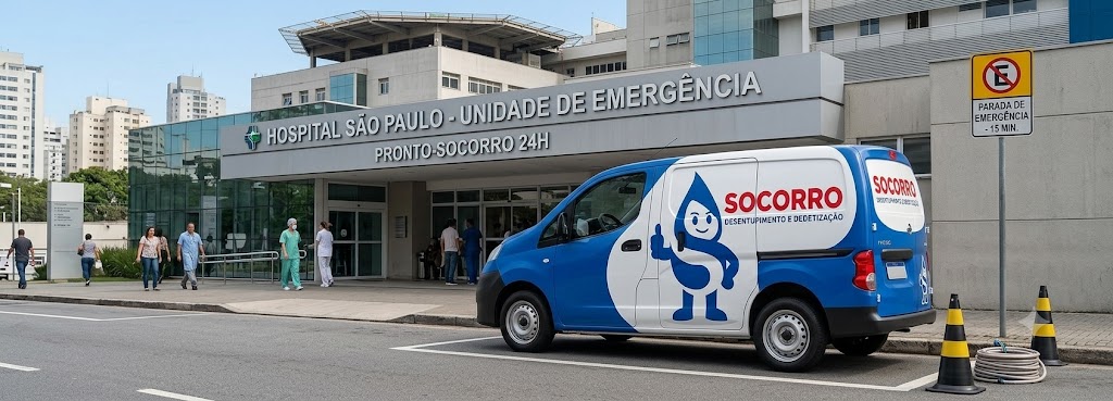 Profissional realizando Desentupimento e Manutenção Preventiva para Hospitais, Clínicas e Postos de Saúde em Balneário Barra do Sul